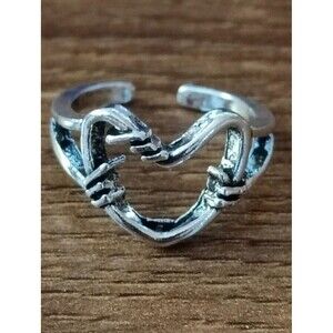 Silver Heart Ring Size 6